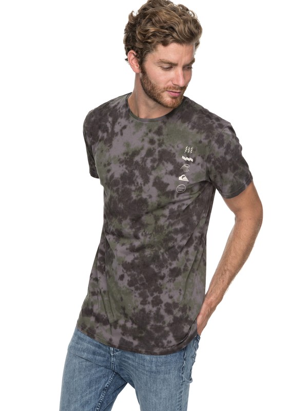 quiksilver, Gibus Moon Tee, RAVEN TIE AND DYE (ksq6) 0 Gibus Moon Tee EQYKT03711 Quiksilver