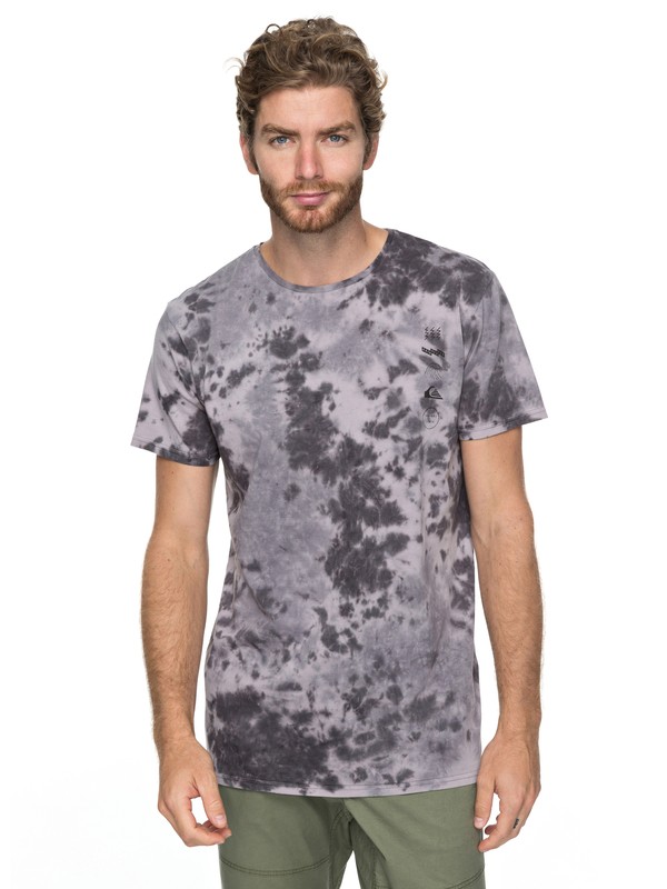 quiksilver, Gibus Moon Tee, IRON GATE TIE AND DYE (kzm6) 0 Gibus Moon Tee Black EQYKT03711 Quiksilver