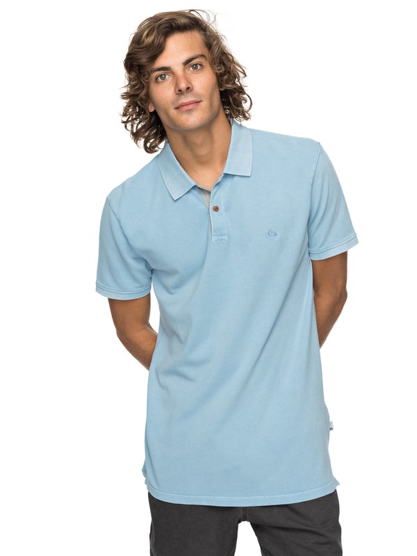 quiksilver, New Miz Kimitt - Polo, DUSK BLUE (bhc0) 0 New Miz Kimitt - Polo Bleu EQYKT03715 Quiksilver