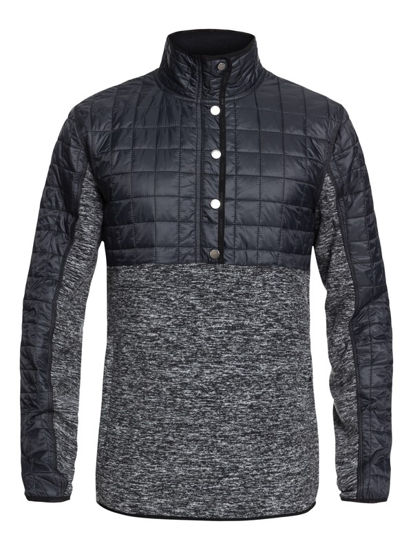 quiksilver, Butter Hybrid - Chaqueta polar técnica para Hombre, BLACK HEATHER (kvjh) 0 Butter Hybrid - Chaqueta polar técnica para Hombre Negro EQYKT03726 Quiksilver