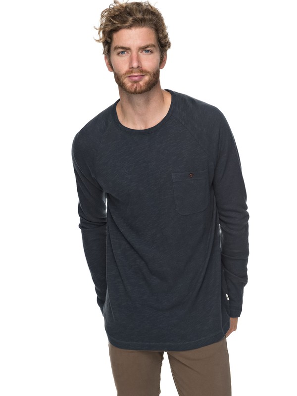 quiksilver, Low Tide Sweatshirt, BLUE NIGHTS (bst0) 0 Low Tide Sweatshirt Blue EQYKT03727 Quiksilver