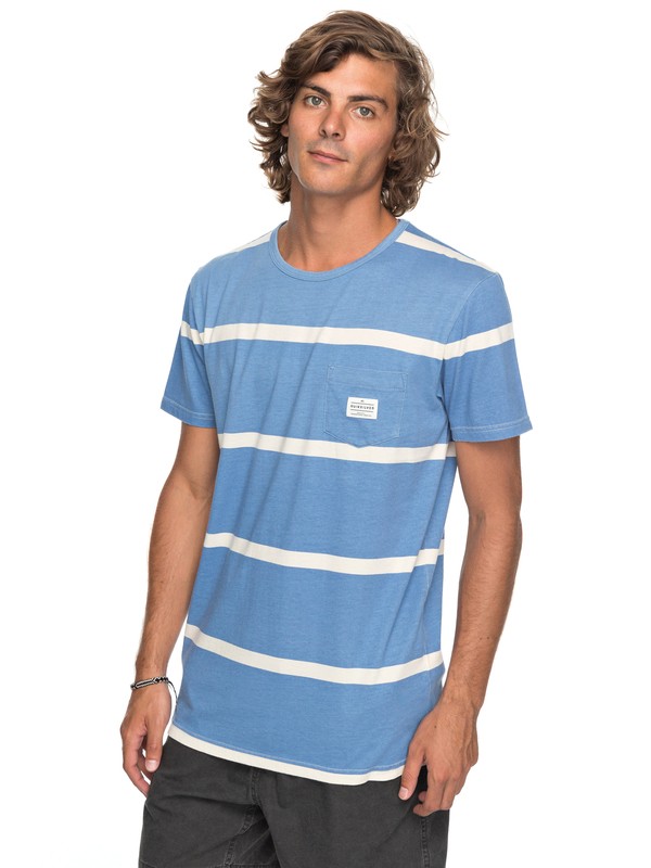 quiksilver, New Maxed Pocket Tee, RIVIERAMAXED (blc6) 0 New Maxed Pocket Tee Blue EQYKT03736 Quiksilver
