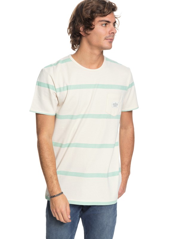 quiksilver, New Maxed Pocket Tee, AQUA FOAM MAXED NEW (gdv6) 0 New Maxed Pocket Tee Green EQYKT03736 Quiksilver