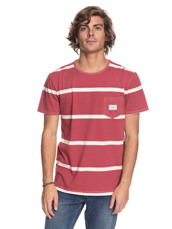 quiksilver, New Maxed Pocket Tee, MINERAL RED MAXED NEW (mmz7) 0 New Maxed Pocket Tee Pink EQYKT03736 Quiksilver