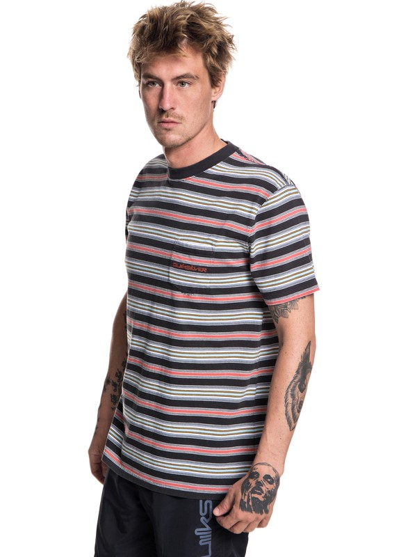 quiksilver, Slide Out - T-Shirt für Männer, TARMAC ORIGINALS STRIPES (kta3) 0 Slide Out - T-Shirt für Männer Schwarz EQYKT03752 Quiksilver