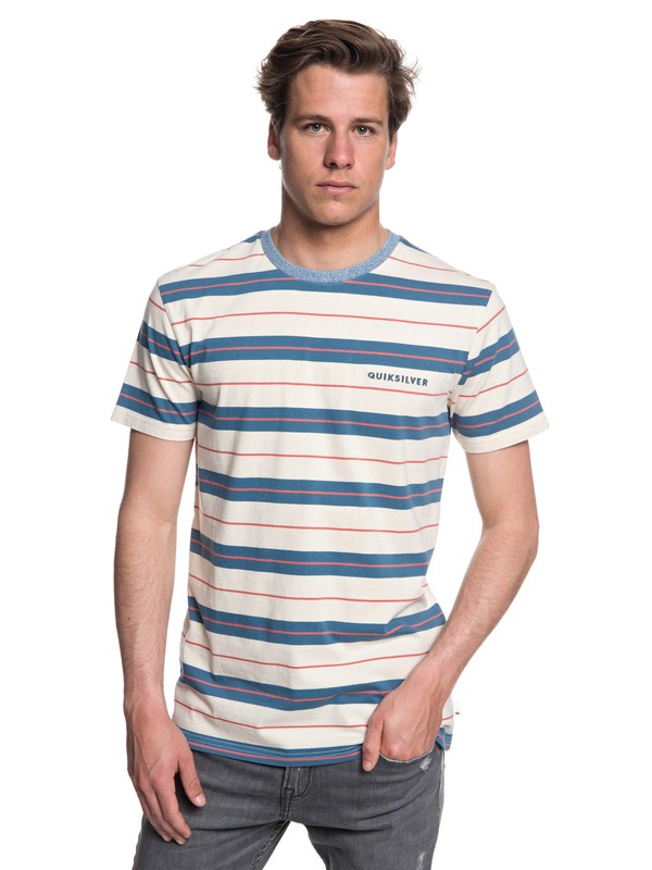 quiksilver, Dera Steps - T-Shirt, TAPESTRY VINTAGE STRIPE (bph3) 0 Dera Steps - T-Shirt Blue EQYKT03753 Quiksilver