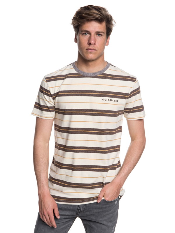 quiksilver, Dera Steps Tee, CHOCOLATE BROWN VINTAGE STRIPE (csd3) 0 Dera Steps Tee Brown EQYKT03753 Quiksilver