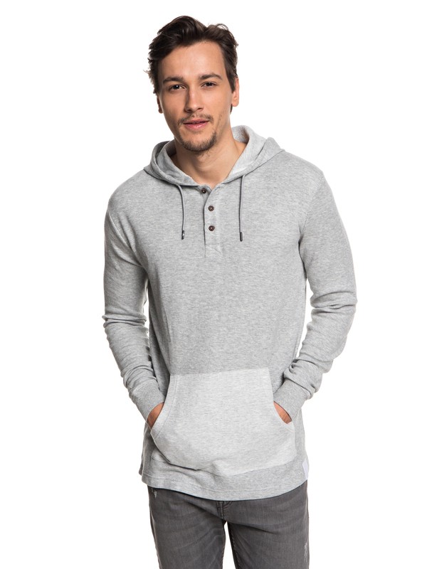 quiksilver, Hakone Spring - Hoodie for Men, LIGHT GREY HEATHER (sjsh) 0 Hakone Spring - Hoodie for Men Gray EQYKT03763 Quiksilver