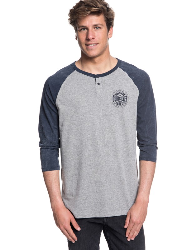 quiksilver, OPTIC HENLEY 3/4, BLUE NIGHTS (btk0) 0 OPTIC HENLEY 3/4 Azul EQYKT03769 Quiksilver