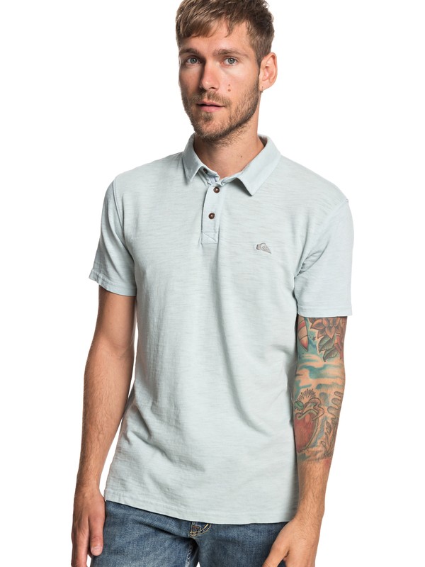 quiksilver, Everyday Sun Cruise Short Sleeve Polo Shirt, SKY GRAY (bey0) 0 Everyday Sun Cruise Short Sleeve Polo Shirt Blue EQYKT03784 Quiksilver