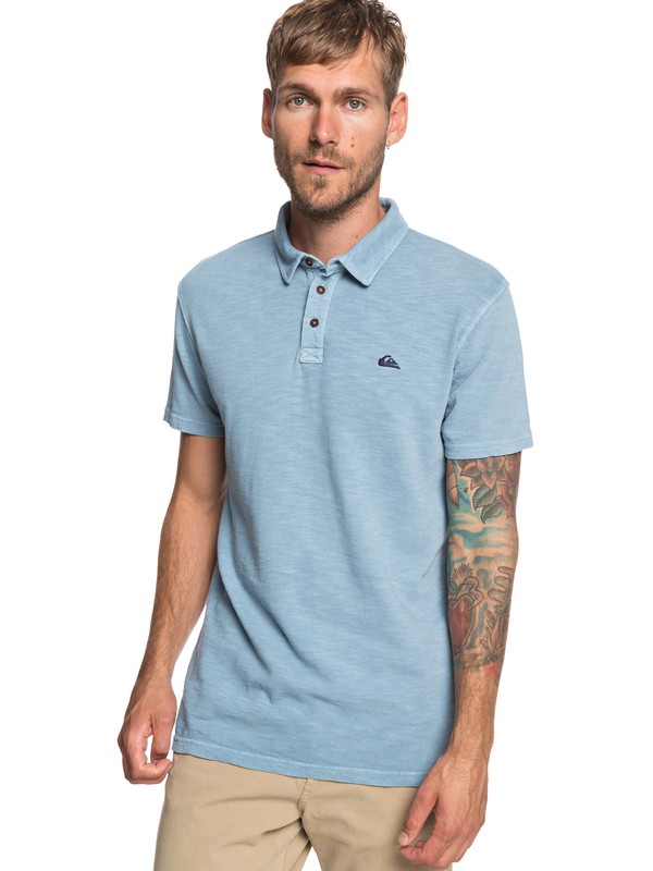 quiksilver, Everyday Sun Cruise Short Sleeve Polo Shirt, ORAGE BLUE (bjn0) 0 Everyday Sun Cruise Short Sleeve Polo Shirt Blue EQYKT03784 Quiksilver