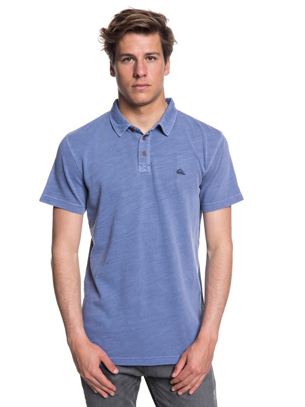 quiksilver, Men's Everyday Sun Cruise Short Sleeve Polo Shirt, BIJOU BLUE (bng0) 0 Men's Everyday Sun Cruise Short Sleeve Polo Shirt Blue EQYKT03784 Quiksilver