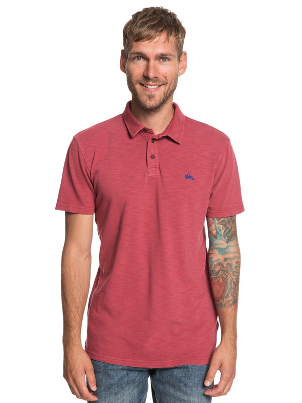 quiksilver, Everyday Sun Cruise Short Sleeve Polo Shirt, BRICK RED (rqn0) 0 Everyday Sun Cruise Short Sleeve Polo Shirt Red EQYKT03784 Quiksilver