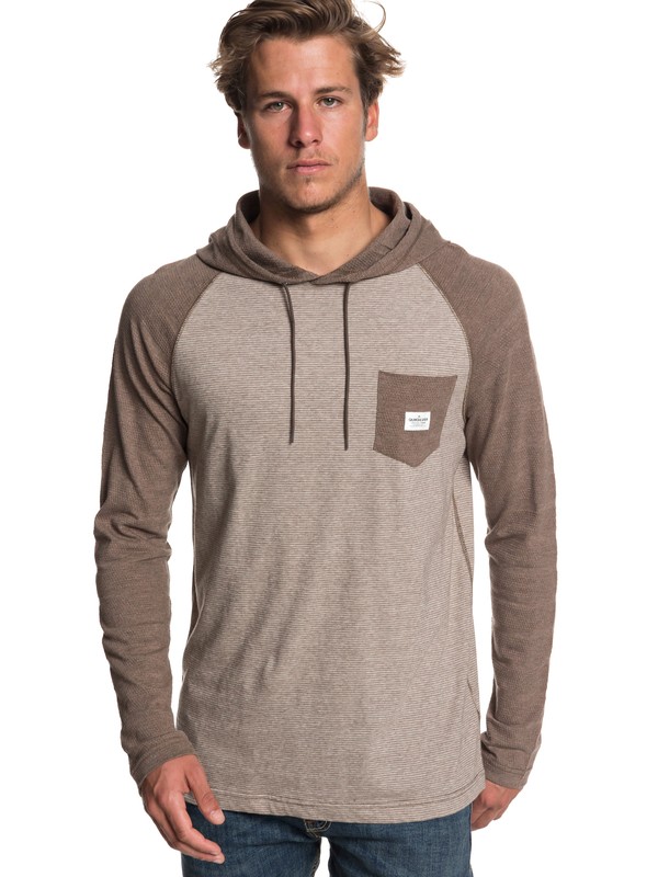 quiksilver, Michi Long Sleeve Hooded Top, FALCON HEATHER (szgh) 0 Michi Long Sleeve Hooded Top Grey EQYKT03799 Quiksilver