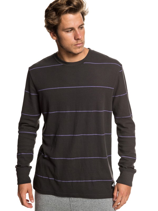 quiksilver, Grafton Keys Long Sleeve Top, TARMAC GRAFTON KEY (kta3) 0 Grafton Keys Long Sleeve Top Black EQYKT03834 Quiksilver
