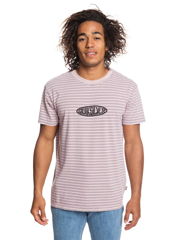 quiksilver, Originals Tee, KEEPSAKE LILAC OG STRIPE ART (mgm3) 0 Originals Tee Pink EQYKT03839 Quiksilver
