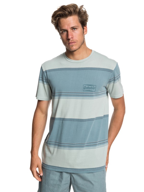 quiksilver, Gradient Stripe Tee, STORMY SEA GRADIENT STRIPES (blh3) 0 Gradient Stripe Tee Blue EQYKT03849 Quiksilver