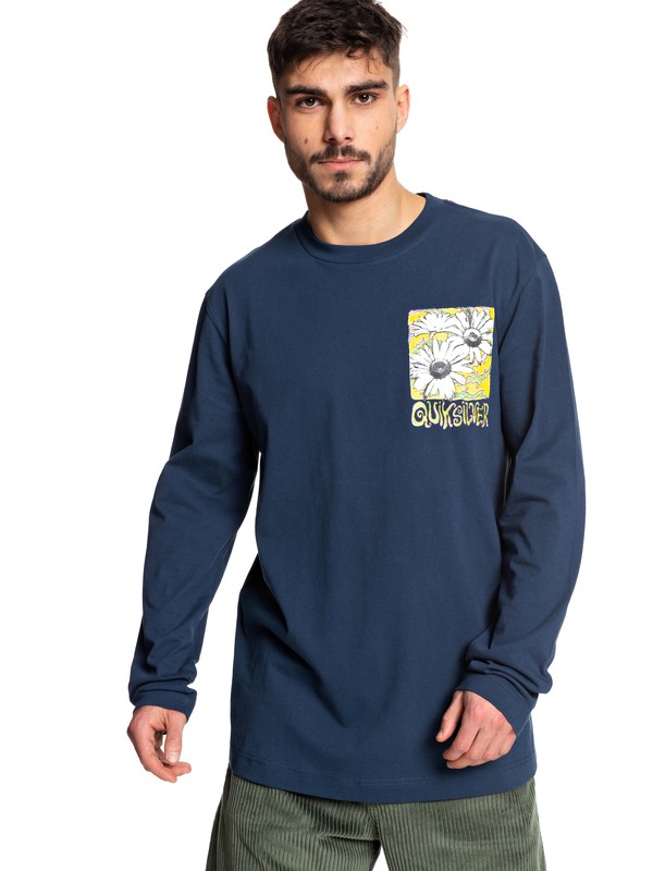 quiksilver, STM Long Sleeve Skate Tee, MOONLIGHT OCEAN (byk0) 0 STM Long Sleeve Skate Tee Blue EQYKT03955 Quiksilver