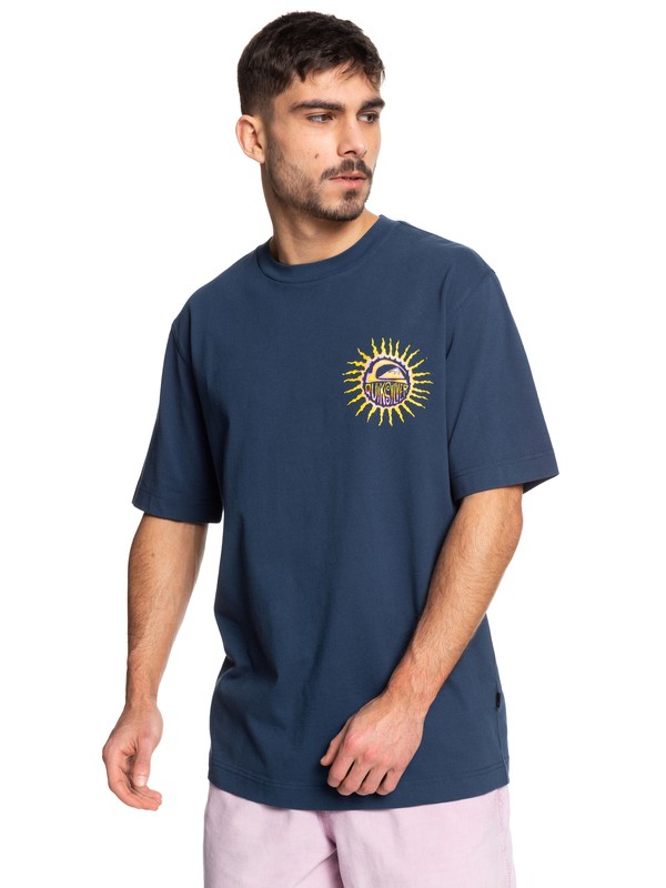 quiksilver, STM Skate Tee, MOONLIGHT OCEAN (byk0) 0 STM Skate Tee Blue EQYKT03956 Quiksilver