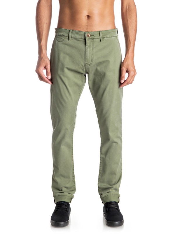 quiksilver, Krandy Slim Fit Chinos, FOUR LEAF CLOVER (gph0) 0 Krandy Slim Fit Chinos EQYNP03108 Quiksilver