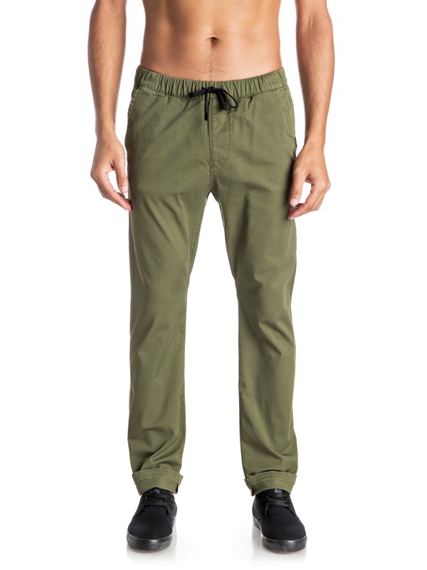 quiksilver, Fun Days - Pantalon coupe droite, FOUR LEAF CLOVER (gph0) 0 Fun Days - Pantalon coupe droite EQYNP03110 Quiksilver