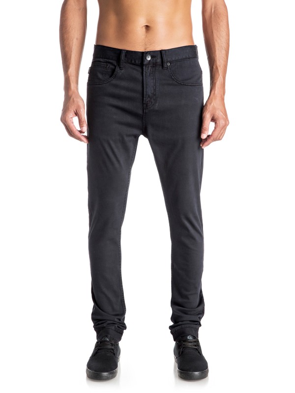 quiksilver, Low Bridge - Pantalon slim skinny, BLACK (kvj0) 0 Low Bridge - Pantalon slim skinny EQYNP03115 Quiksilver