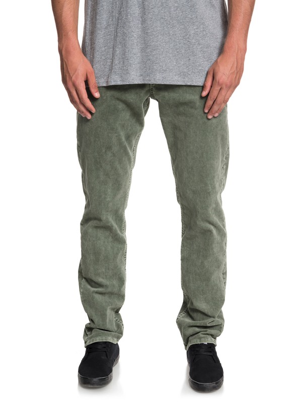 quiksilver, Kracker Straight Fit Corduroy Pants, THYME (cqy0) 0 Kracker Straight Fit Corduroy Pants Brown EQYNP03129 Quiksilver