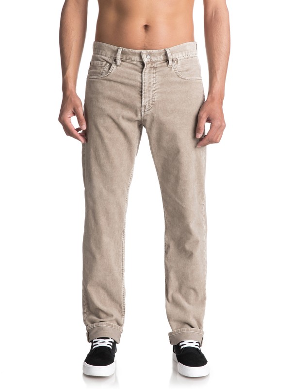 quiksilver, Kracker - Pantalon en velours, FUNGI (sls0) 0 Kracker - Pantalon en velours Gris EQYNP03129 Quiksilver