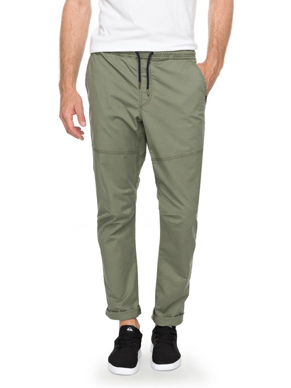 quiksilver, Men's Foxoy Straight Tapered Pants, FOUR LEAF CLOVER (gph0) 0 Men's Foxoy Straight Tapered Pants Green EQYNP03134 Quiksilver