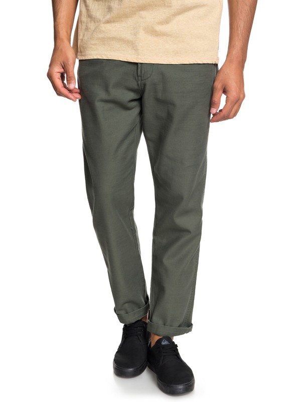 quiksilver, Men's Mitake Fatigue Pants, THYME (cqy0) 0 Men's Mitake Fatigue Pants Brown EQYNP03148 Quiksilver