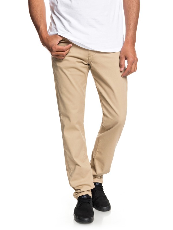 quiksilver, Men's Krandy Straight Pants, PLAGE (ckk0) 0 Men's Krandy Straight Pants Brown EQYNP03151 Quiksilver