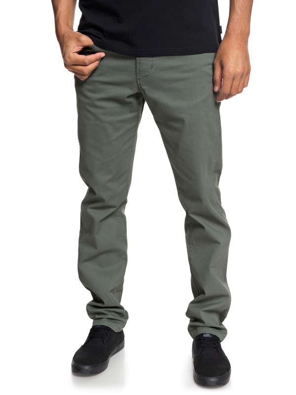 quiksilver, Krandy - Straight Trousers for Men, THYME (cqy0) 0 Krandy - Straight Trousers for Men Brown EQYNP03151 Quiksilver