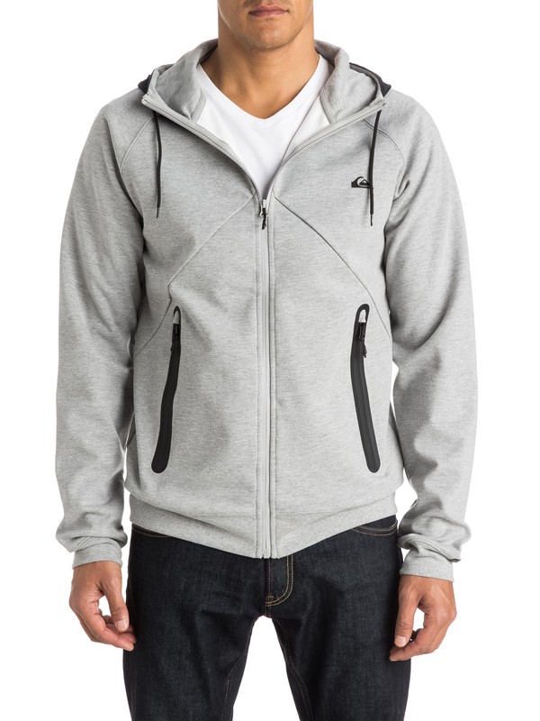 quiksilver, Active Nylon - Forro polar con capucha y cremallera, LIGHT GREY HEATHER (sgrh) 0 Active Nylon - Forro polar con capucha y cremallera EQYPF03010 Quiksilver