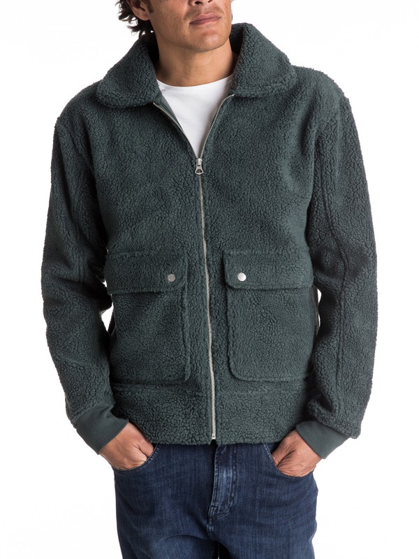 quiksilver, Kawa Ri Plain - Veste molletonnée sherpa pour Homme, URBAN GREY (krn0) 0 Kawa Ri Plain - Veste molletonnée sherpa pour Homme EQYPF03023 Quiksilver