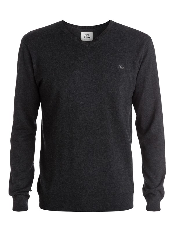 quiksilver, KELVIN V, DARK CHARCOAL HEATHER (kyfh) 0 KELVIN V EQYSW03071 Quiksilver