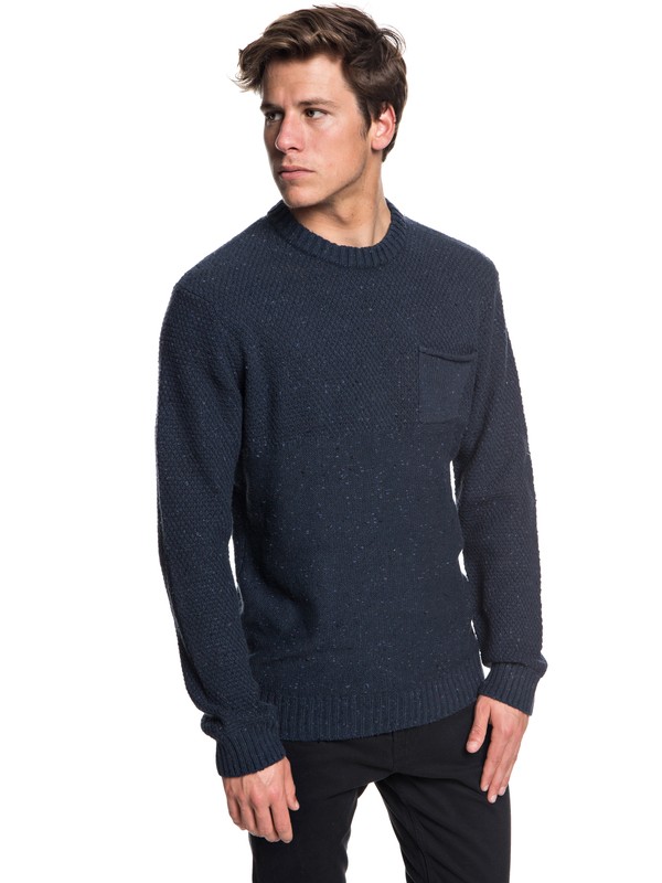 quiksilver, Newchester - Pull col rond, BLUE NIGHTS (btk0) 0 Newchester - Pull col rond Bleu EQYSW03164 Quiksilver