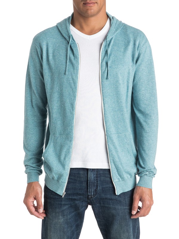 quiksilver, Damon Ups - Pullover Zippé À Capuche, STONE BLUE HEATHER (bhyh) 0 Damon Ups - Pullover Zippé À Capuche EQYSW03180 Quiksilver