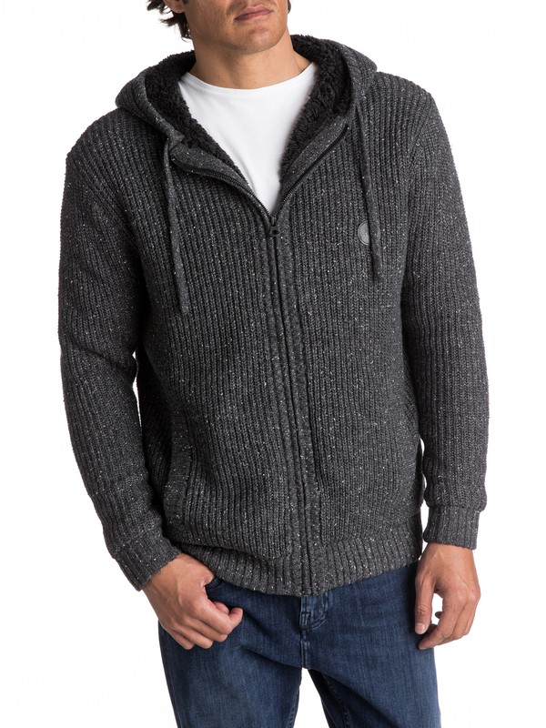quiksilver, Orokana - Pull zippé à capuche pour Homme, TARMAC HEATHER (ktah) 0 Orokana - Pull zippé à capuche pour Homme Noir EQYSW03194 Quiksilver
