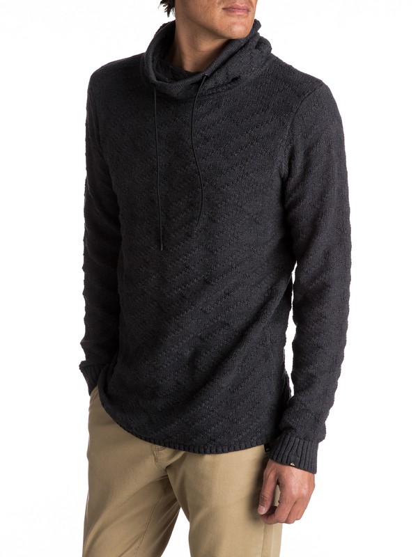 quiksilver, Sarikei - Pull à col montant pour Homme, DARK GREY HEATHER (ktfh) 0 Sarikei - Pull à col montant pour Homme EQYSW03195 Quiksilver