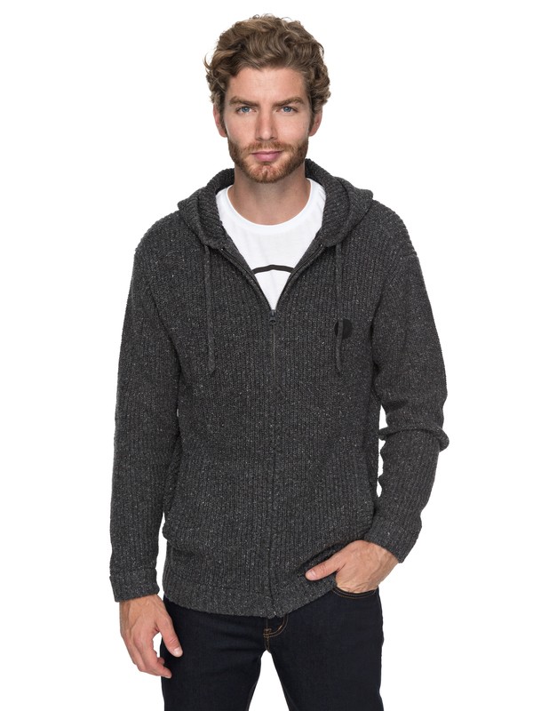 quiksilver, Lemmikil - Chandail zippé à capuche pour Homme, DARK GREY HEATHER (krph) 0 Lemmikil - Chandail zippé à capuche pour Homme Noir EQYSW03211 Quiksilver