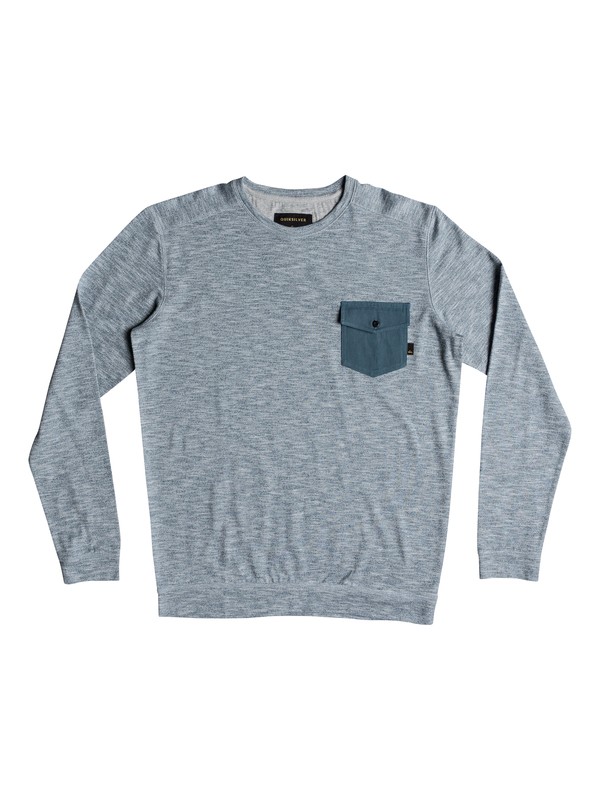 quiksilver, Lindow Sweatshirt, TAPESTRY HEATHER (bphh) 0 Lindow Sweatshirt Blue EQYSW03213 Quiksilver