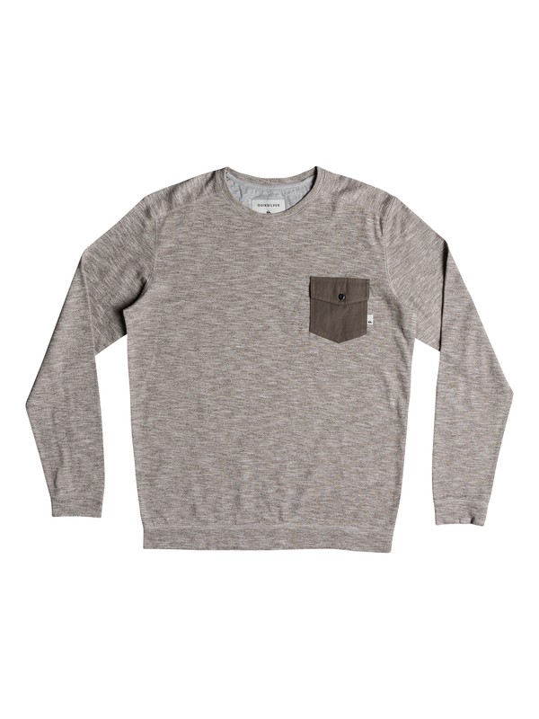 quiksilver, Lindow Sweatshirt, FALCON HEATHER (szgh) 0 Lindow Sweatshirt Grey EQYSW03213 Quiksilver