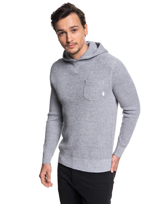 quiksilver, Sudadera con tejido Waffle con Capucha Kempton, MEDIUM GREY HEATHER (kpvh) 0 Sudadera con tejido Waffle con Capucha Kempton Negro EQYSW03222 Quiksilver