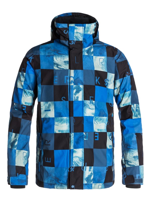 quiksilver, Mission Printed Shell 10K Snow Jacket, CHECK KASPER SNOW DARK DENIM (brq2) 0 Mission Printed Shell 10K Snow Jacket EQYTJ03028 Quiksilver