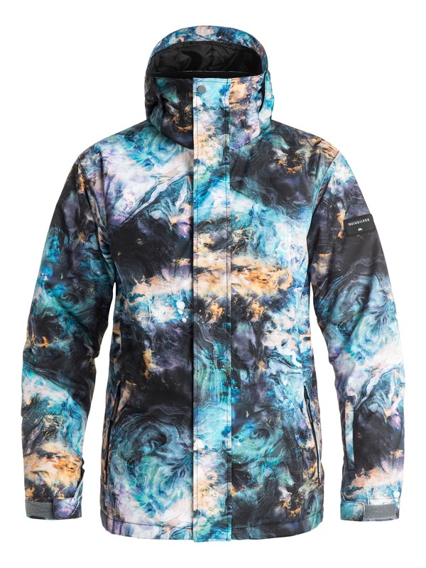 quiksilver, Сноубордическая куртка Mission Printed, OIL AND SPACE (kvj8) 0 Сноубордическая куртка Mission Printed Черный EQYTJ03069 Quiksilver