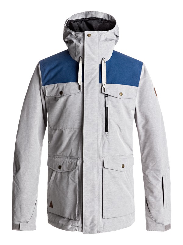 quiksilver, Raft - Veste de snow pour Homme, GREY HEATHER (kpgh) 0 Raft - Veste de snow pour Homme Noir EQYTJ03125 Quiksilver