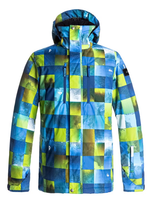 quiksilver, Mission - Veste de snow pour Homme, BLUE SULPHUR ICEY CHECK (ggp9) 0 Mission - Veste de snow pour Homme Vert EQYTJ03128 Quiksilver