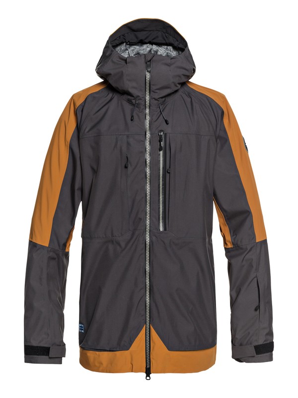 quiksilver, TR Stretch - Shell Snow Jacket for Men, GOLDEN BROWN (cpd0) 0 TR Stretch - Shell Snow Jacket for Men Brown EQYTJ03172 Quiksilver