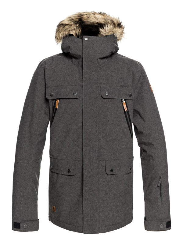 quiksilver, Selector - Snow Jacket for Men, GREY HEATHER (kpgh) 0 Selector - Snow Jacket for Men Black EQYTJ03178 Quiksilver