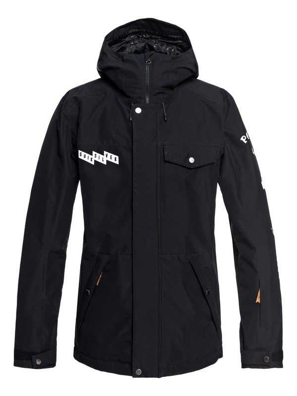 quiksilver, In The Hood - Shell Snow Jacket for Men, BLACK (kvj0) 0 In The Hood - Shell Snow Jacket for Men Black EQYTJ03183 Quiksilver